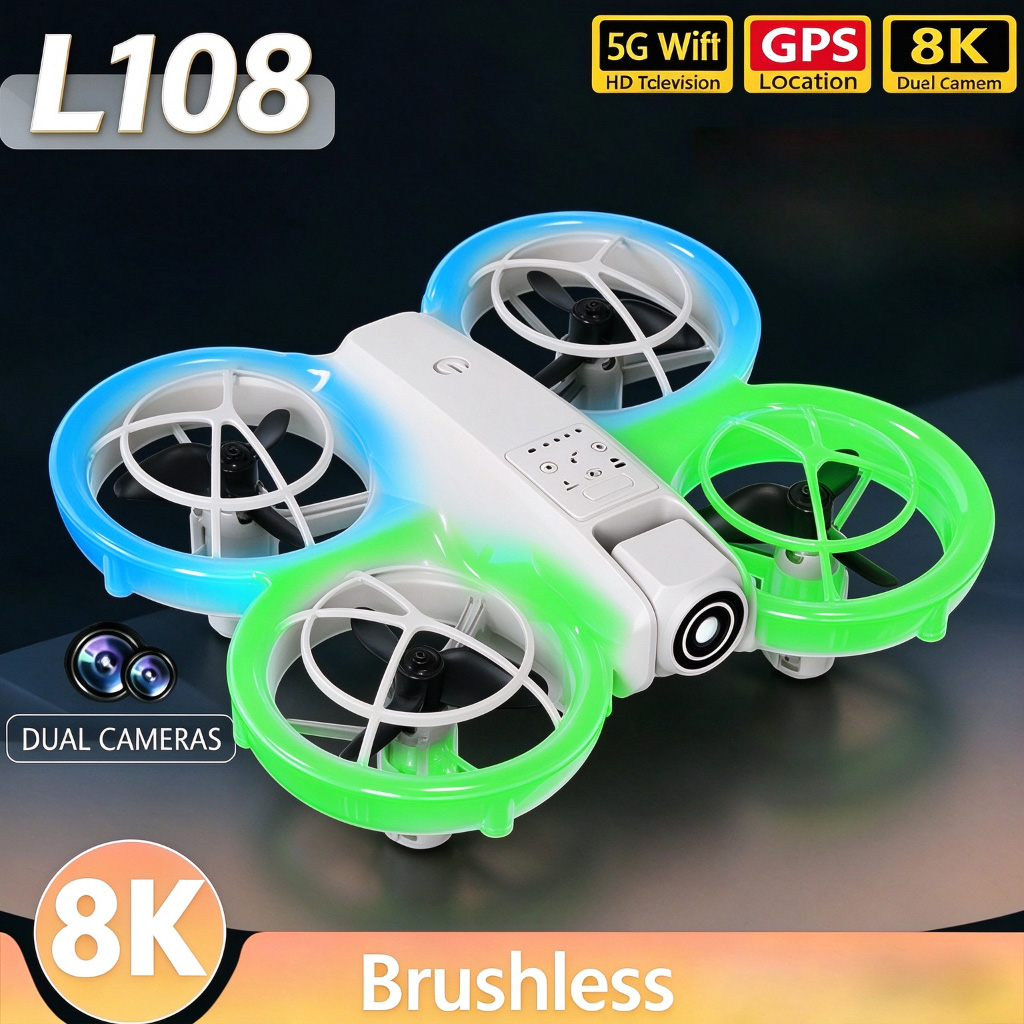 Fpv Brushless Rc Drone 4K - طائرة درون صغيرة أصلية بكاميرا مزدوجة