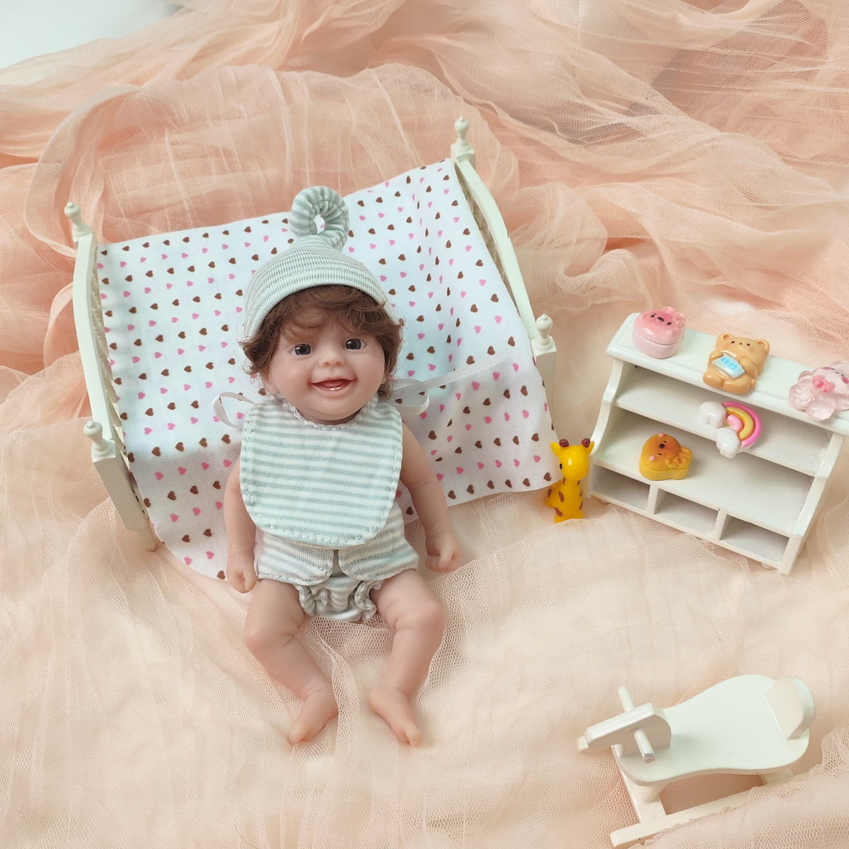 Reborn Baby Doll Silicone Realistic - دمية مايكرو بريمي لكامل الجسم من