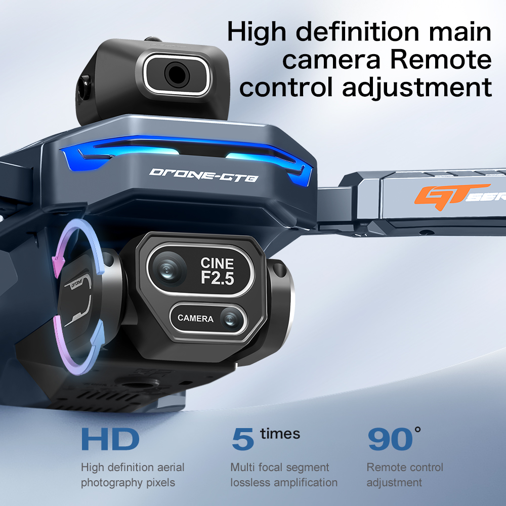 طائرة بدون طيار GT8 قابلة للطي - مراجعة Fpv Brushless Rc Drone 4K وسعره